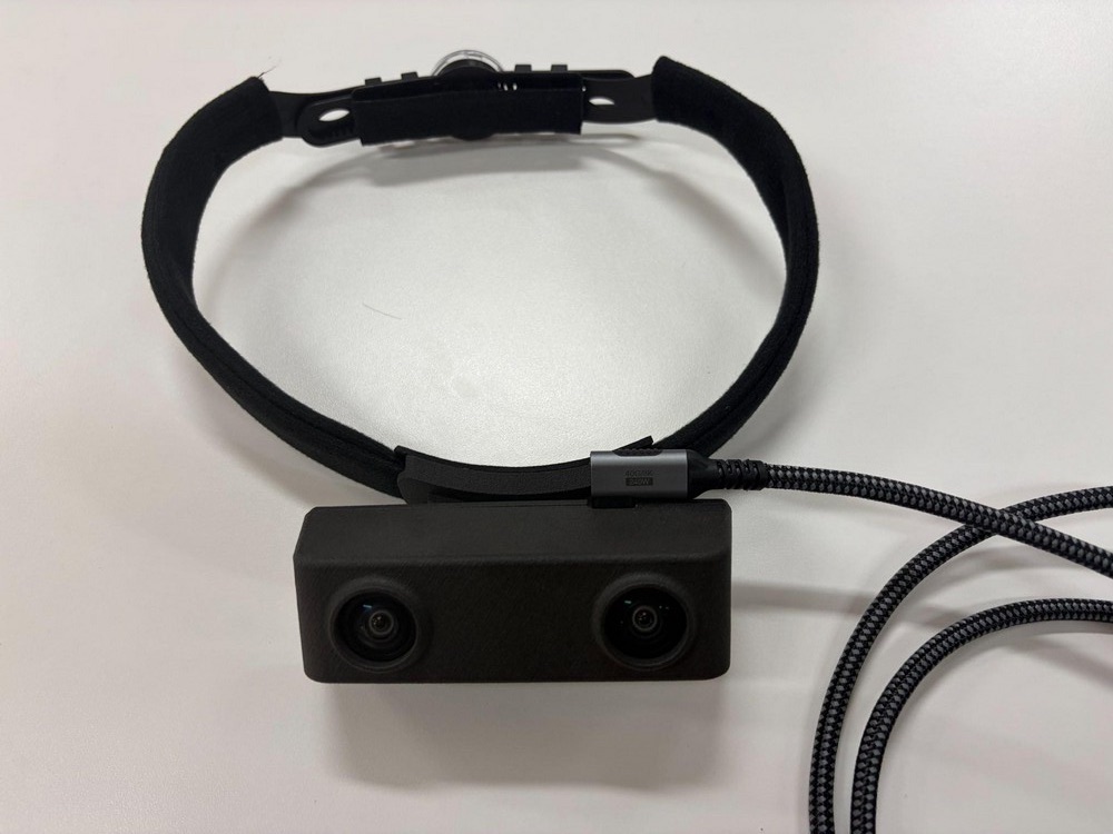 Head-worn wide-FOV stereo RGB capture device with IMU
